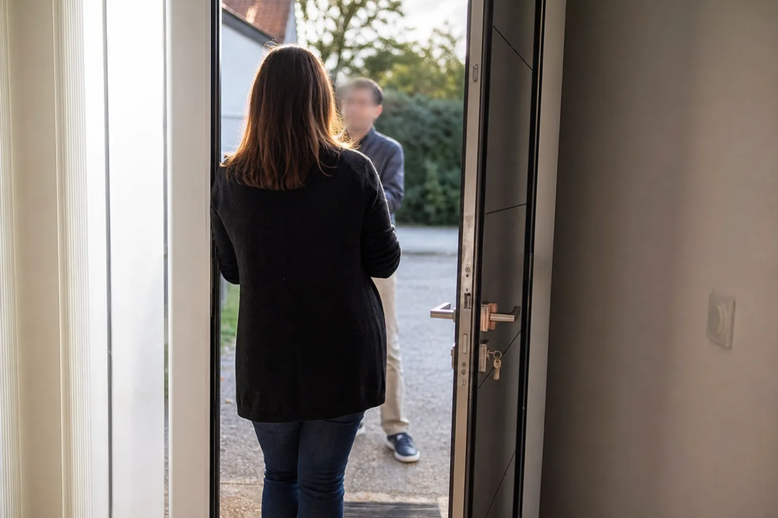 Porte d’entrée d’une maison, là où le démarchage abusif commence
