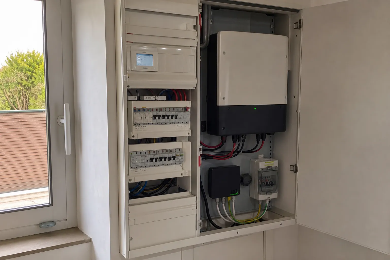 Coffret électrique et compteur d’une installation en autoconsommation